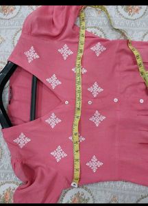 Zudio Embroidered Tunic Pink