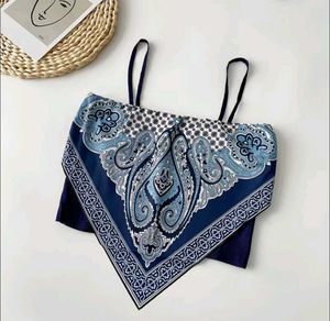 Bandana Print Crop Top