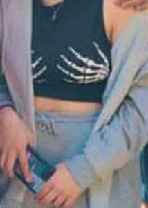 Skeleton Hands Crop Top