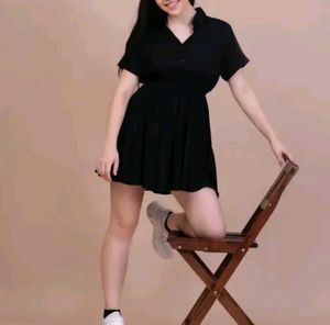 Black Fit & Flare Mini Dress