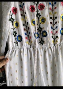 Boho Embroidered white Maxi Dress