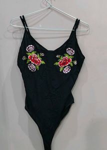 Floral Embroidered Bodysuit