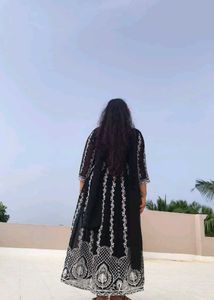 Elegant Black Embroidered Anarkali