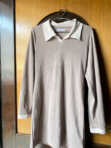 Khaki Sweater Dress