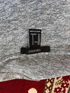 Gray Long Sleeve Crop Top