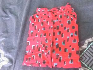 Red Printed Top