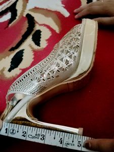 Golden Colour Heel For Wedding, Party Etc