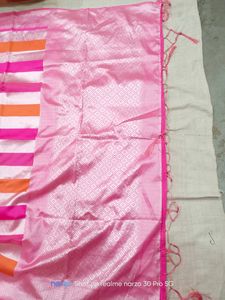 Multicolored Pink Saree