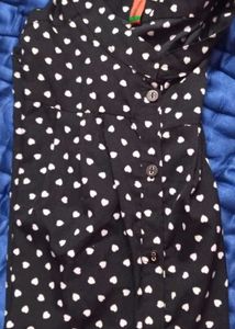 Polka Dot black sleeveless shirt