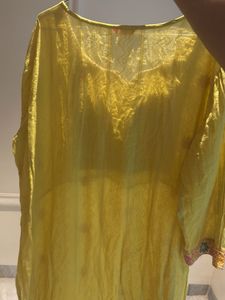 Yellow Embroidered Kurta