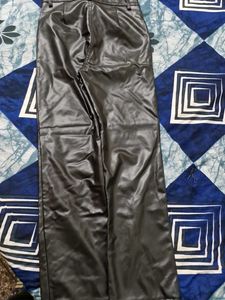 Black Faux Leather Pants