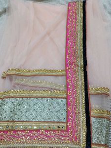 2part Saree Net With Pure Fabric