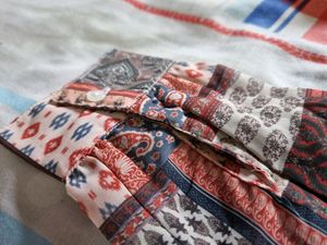 Boho Print Tie-Front Top