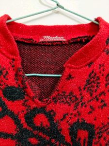 Red Floral Tunic Top