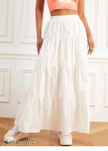 White Tiered Skirt