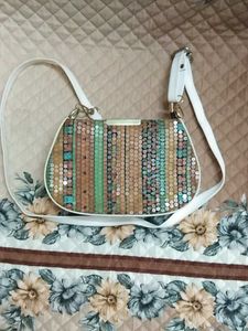 Sequin Embellished Shoulder Bag