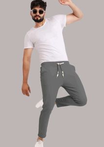 Men's Grey Casual Joggers