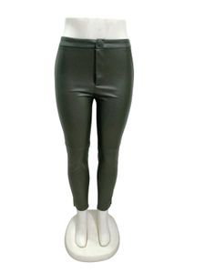 Zara Olive Leather Pant New With Tag 28 30