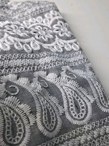 Embroided Grey top