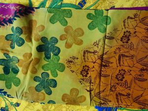 Multicolored Crepe Printed Saree