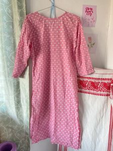 Pink Printed Kurta