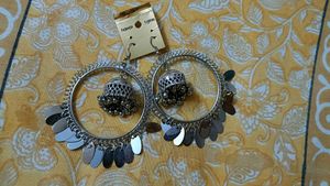 Silver Jhumka Earrings