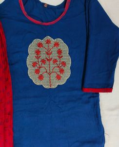 Red♥️And Blue💙 Kurta Set
