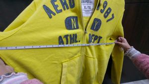 AERO 1987 Yellow Zip-Up Hoodie