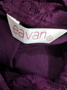 Eavan Purple Lace Floral Printed Dress (Women)