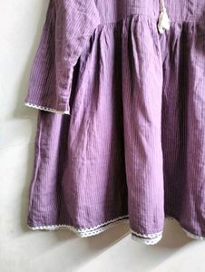 Purple Striped Tunic Top