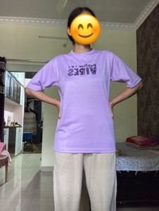 Cute lilac tee &amp; comfy pants set