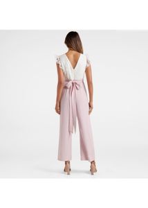 Forever New Rosie Lace Petite Tee Jumpsuit