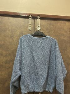 Stylish Blue Knit Sweater xxl