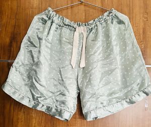 Night Dress Shirt With Min Shorts