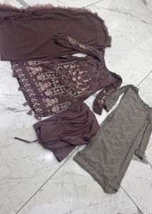 Combo Mauve Pakistani Suit Set With Pakistan Kurta