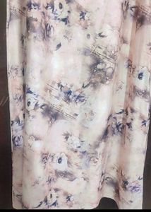Cream &amp; Tan Color Printed Dress For 38 Bust