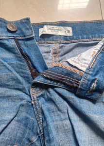 Scratch Denim Shorts