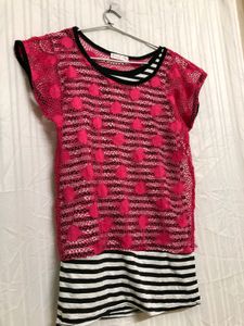 Rose Pink Short Sleeve Top