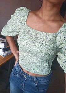 Floral Print  crop  Top