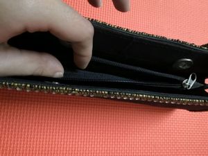 Black Coloured Cylinder Type Hand Bag