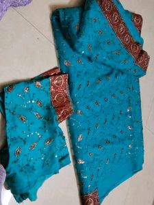 Elegant Blue Saree
