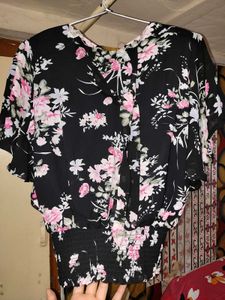 Black Floral Top