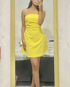 Savana Chic Yellow Mini Dress