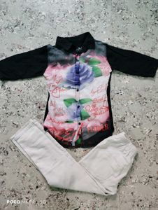 Boys Floral Shirt & Pants Set