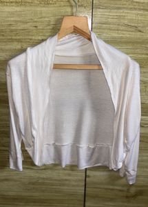 White Cropped Cardigan