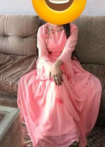 Elegant Pink anarkali gown