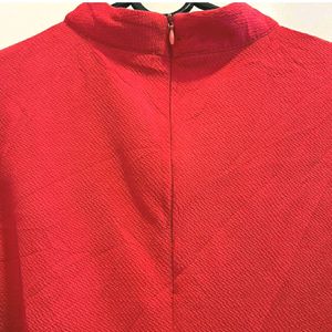 Vintage Red Mock Neck Top