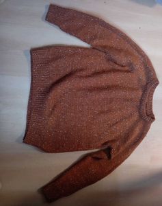 Cozy Korean Brown Knit Sweater