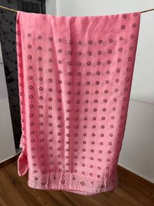 Pink Embellished Saree with Blouse