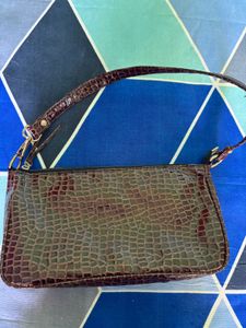 Crocodile Embossed Handbag